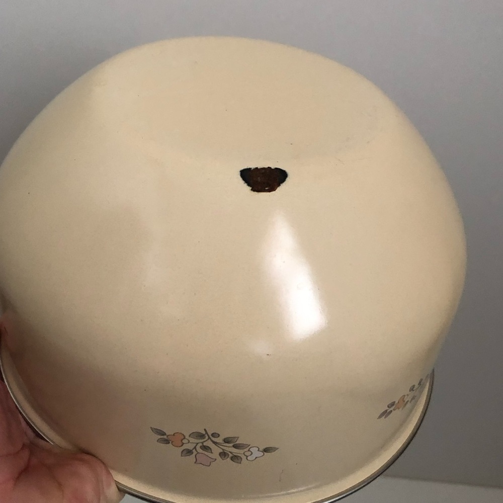 Vintage Enamelware Colander and Bowl Mini Floral - Picture 4 of 7